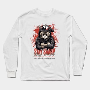 Stay Sharp, stay smart cat Long Sleeve T-Shirt